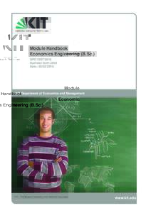Module Handbook Economics Engineering (B.Sc.) SPOSummer term 2018 Date: 