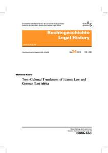 Rg  Rechts geschichte  Zeitschri des Max-Planck-Instituts für europäische Rechtsgeschichte