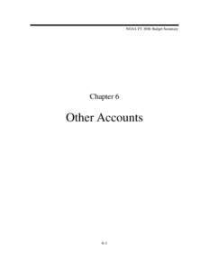NOAA FY 2006 Budget Summary  Chapter 6 Other Accounts