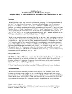 New York / Five World Trade Center / Lease / Leasing / New York state public-benefit corporations / Renting / World Trade Center / New York City / Law