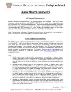 Microsoft Word - Cooley WMU MSW Degree Requirements[removed]