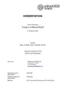 DISSERTATION  Titel der Dissertation 