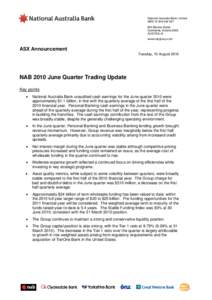 Microsoft Word - NAB 2010 3rd Qtr Trading Update - Without Peter Lee.doc