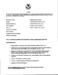 AGENDA THE HAWKINS COUNTY BOARD OF COMMISSIONERS WILL MEET IN REGULAR SESSION ON OCTOBER 27, 2014 AT 9:00 £M AT THE HAWKINS COUNTY COURTHOUSE COMMISSION MEETING ROOM LOCATED AT 110 EAST MAIN STREET, ROGERSVILLE, TENNESS