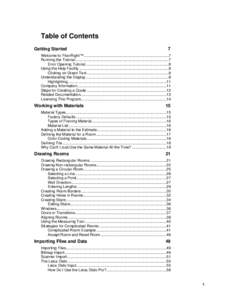 Table of Contents Getting Started 7  Welcome to FloorRight™ .................................................................................7