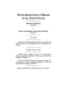 United States Court of Appeals for the Federal Circuit ______________________ EDWARD TOBINICK, Appellant,