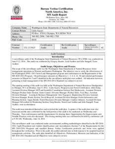 Bureau Veritas Certification North America, Inc. SFI Audit Report 390 Benmar Drive, Suite 100 Houston, TX[removed]Phone[removed]: Toll Free[removed]