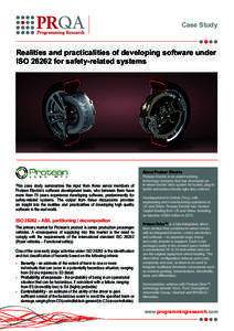 Case Study  Realities and practicalities of developing software under ISO[removed]for safety-related systems  About Protean Electric