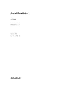 Oracle9i Data Mining  Concepts Release[removed]