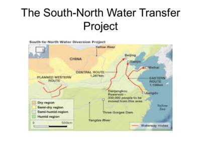 The South-North Water Transfer Project 