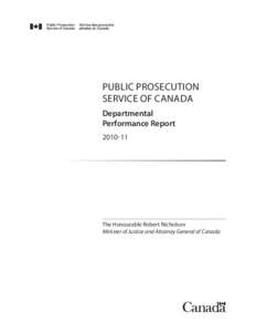 PUBLIC PROSECUTION SERVICE OF CANADA Departmental Performance Report[removed]