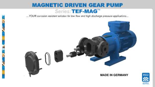 MAGNETIC DRIVEN GEAR PUMP TEF-MAG™ MADE IN GERMANY  TEF-MAG™