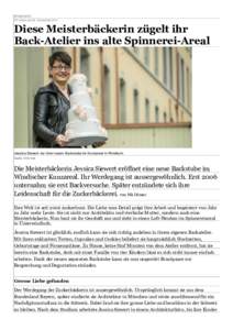 WINDISCH AZ online am 06. November 2014 Diese Meisterbäckerin zügelt ihr Back-Atelier ins alte Spinnerei-Areal