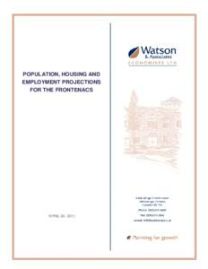 Microsoft Word - April 20 Final Frontenac County Growth Projections_Phases 1 & 2.docx