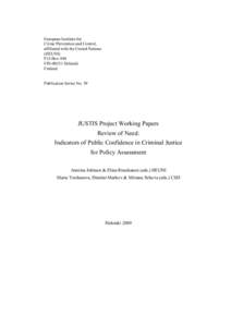 European Institute for Crime Prevention and Control, affiliated with the United Nations (HEUNI) P.O.Box 444 FIN[removed]Helsinki