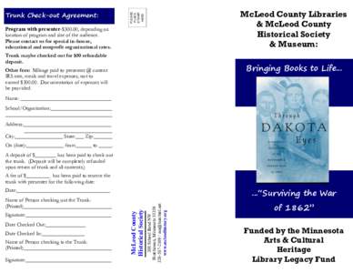 McLeod County Libraries & McLeod County Historical Society & Museum:  PLEASE