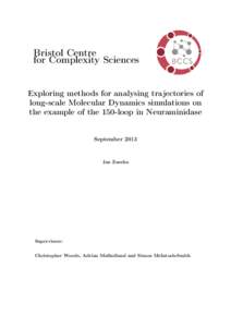 Bristol Centre for Complexity Sciences Exploring methods for analysing trajectories of long-scale Molecular Dynamics simulations on the example of the 150-loop in Neuraminidase September 2013