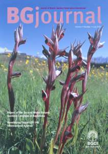 BGjournal Journal of Botanic Gardens Conservation International Volume 1 • Number 1 • July[removed]Report of the Second World Botanic