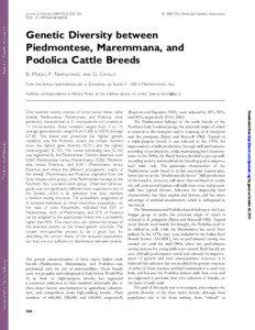 ª 2004 The American Genetic Association  Journal of Heredity 2004:95(3):250–256