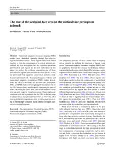 Exp Brain Res DOIs00221R EV IE W  The role of the occipital face area in the cortical face perception