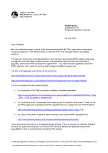 Andrew Bailey Deputy Governor Prudential Regulation Authority 19 June 2014