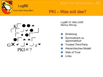 LugBE Linux User Group Bern Kennt jemand eine