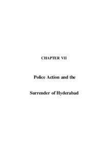 CHAPTER VII  Police Action and the