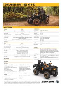 2015  OUTLANDER MAX 1000 XT-P T3 ™  SPECIFICATIONS