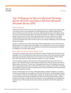 VMware / Cisco Unified Computing System / Cloud computing / Cisco Systems / Microsoft Servers / System Center Virtual Machine Manager / VMmark / Hyper-V / Cisco IOS / System software / Computing / Software