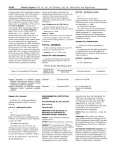 [removed]Federal Register / Vol. 65, No[removed]Monday, July 10, [removed]Rules and Regulations Congress and to the Comptroller General of the United States. EPA will submit a