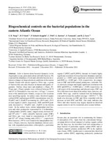 Biogeosciences, 8, 3747–3759, 2011 www.biogeosciences.netdoi:bg © Author(sCC Attribution 3.0 License.  Biogeosciences