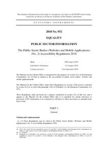 This Statutory Instrument has been made in consequence of a defect in SIand is being issued free of charge to all known recipients of that Statutory Instrument. STATUTORY INSTRUMENTSNo. 952