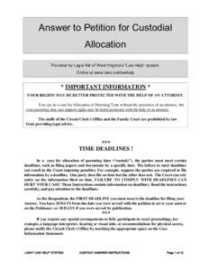 Court systems / Supreme Court of the United States / Parenting plan / Appeal / Supreme Court of Virginia / Child support / Case Information Statement / Virginia Circuit Court / Rules of appellate procedure / Law / Marriage / Legal procedure