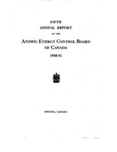 FIFTH ANNUAL REPORT OF THE ATOMIC ENERGY