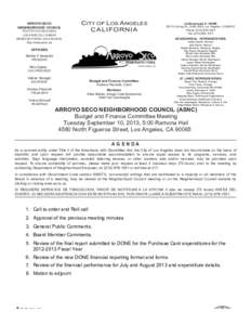 Committee Agenda Sept 10, 2013
