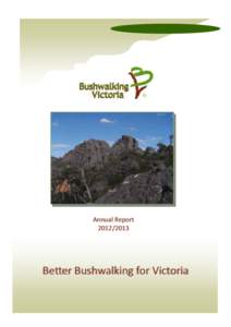 Annual Report[removed]Better Bushwalking for Victoria  2