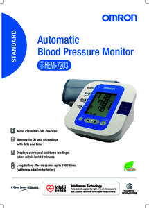 STANDARD  Automatic Blood Pressure Monitor HEM-7203