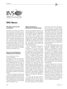 Corners  IIVS News IIVS offers assay for skin sensitization