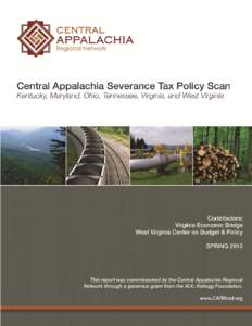  Central Appalachia Severance Tax Policy Scan    1  Table of Contents