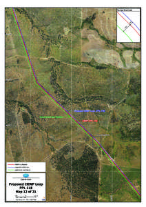 Application for a 15 year no coverage determination for the GLNG Comet Ridge - Wallumbilla pipeline, Annexure 5 CRWP Loop map 13 of 31, 12 February 2015