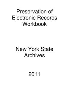 Preservation of Electronic Records Workshop