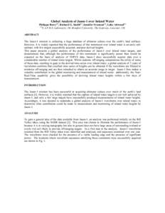 Global Analysis of Jason-1 over Inland Water  Philippa Berry(1), Richard G. Smith(1), Jennifer Freeman(1), Luke AttwoodE.A.P.R.S. Laboratory, De Montfort University, The Gateway, Leicester, UK ABSTRACT