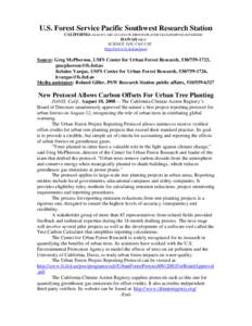U.S. Forest Service Pacific Southwest Research Station CALIFORNIA-ALBANY-ARCATA-DAVIS-FRESNO-PLACERVILLE-REDDING-RIVERSIDE HAWAII-HILO SCIENCE YOU CAN USE http://www.fs.fed.us/psw/