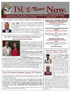 YOUR WEEKLY TEXAS SOUTHERN UNIVERSITY ELECTRONIC NEWS & INFORMATION SOURCE FROM THE OFFICE OF COMMUNICATIONS – ([removed]
