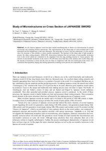 ESOMAT 2009, [removed]DOI:[removed]esomat[removed] © Owned by the authors, published by EDP Sciences, 2009