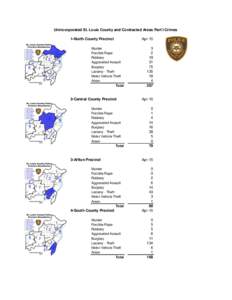 Unincorporated St. Louis County and Contracted Areas Part I Crimes 1-North County Precinct Murder Forcible Rape Robbery Aggravated Assault