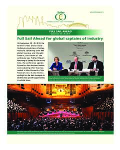 ADVERTISEMENT 1  FULL SAIL AHEAD September 28 – 29, 2010  Full Sail Ahead for global captains of industry