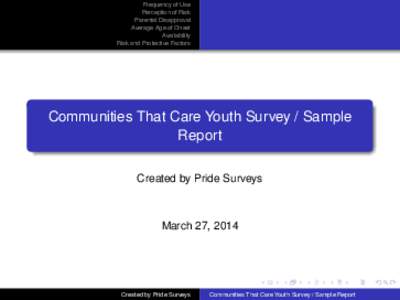 Communities That Care Youth Survey / Sample Report