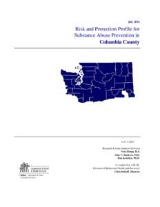 July[removed]Risk and Protection Profile for Substance Abuse Prevention in Columbia County