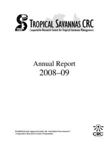 Tropical Savannas CRC Annual Report, [removed]